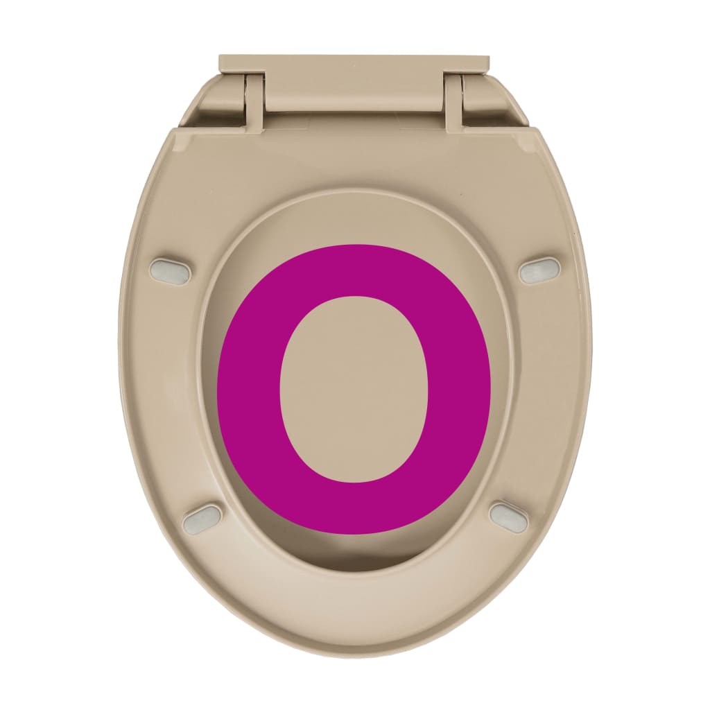 Wc-Istuin Pehmeästi Sulkeutuva Pikakiinnitys Beige Soikea