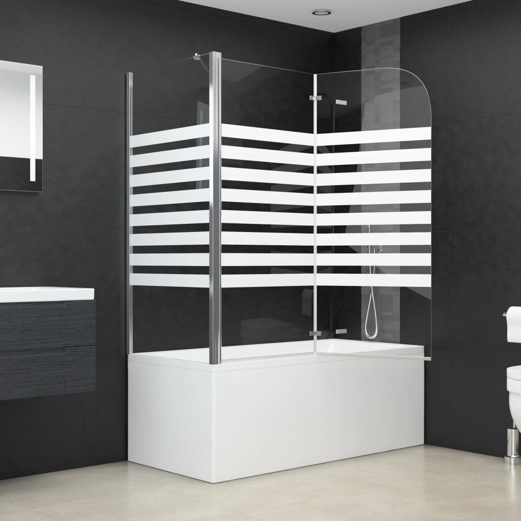 Kylpyammeen Seinä 120X68X130 Cm Karkaistu Lasi Viiva