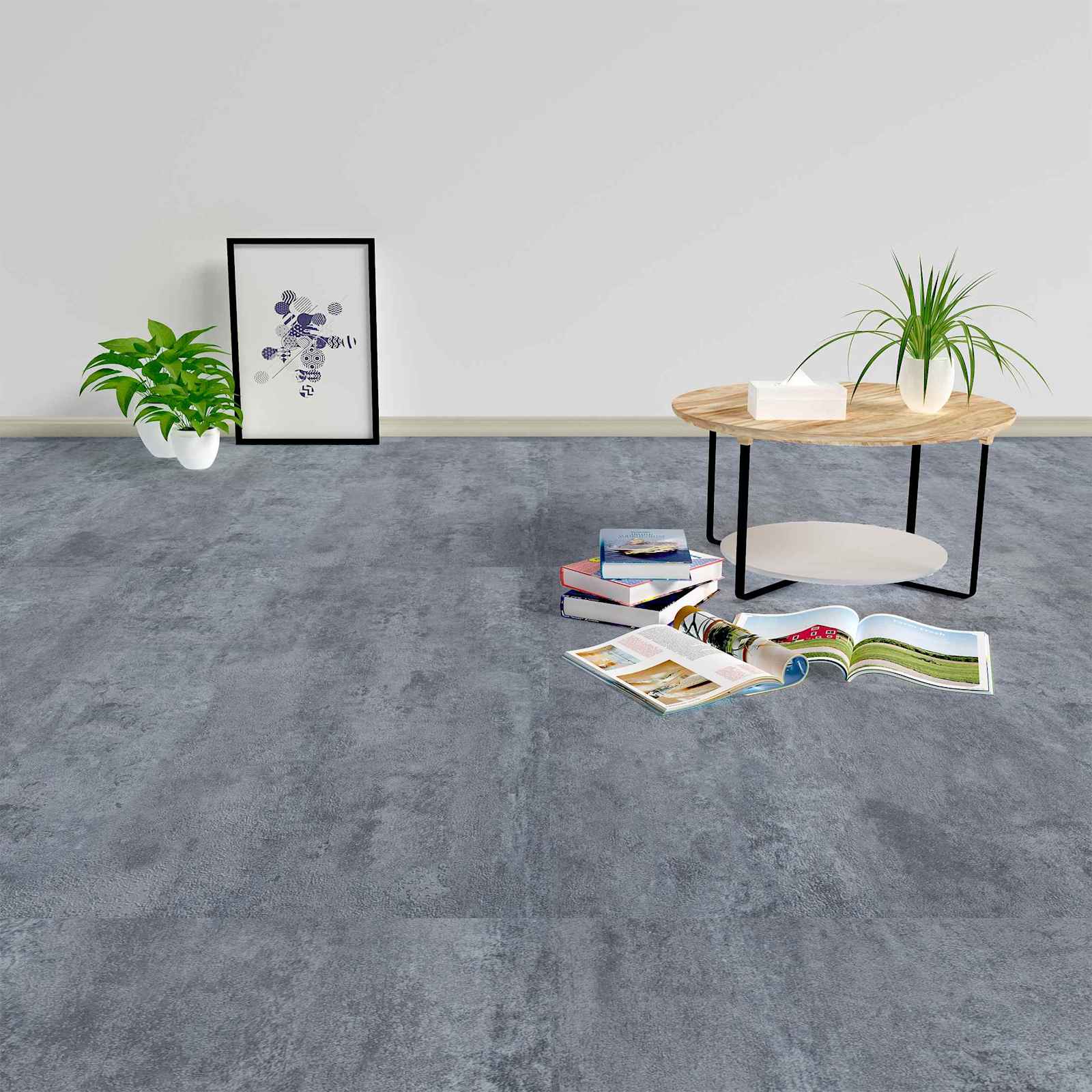 Lattialankut 5,11 M² 55 Pcs Polyvinyylikloridi Harmaa Marmori