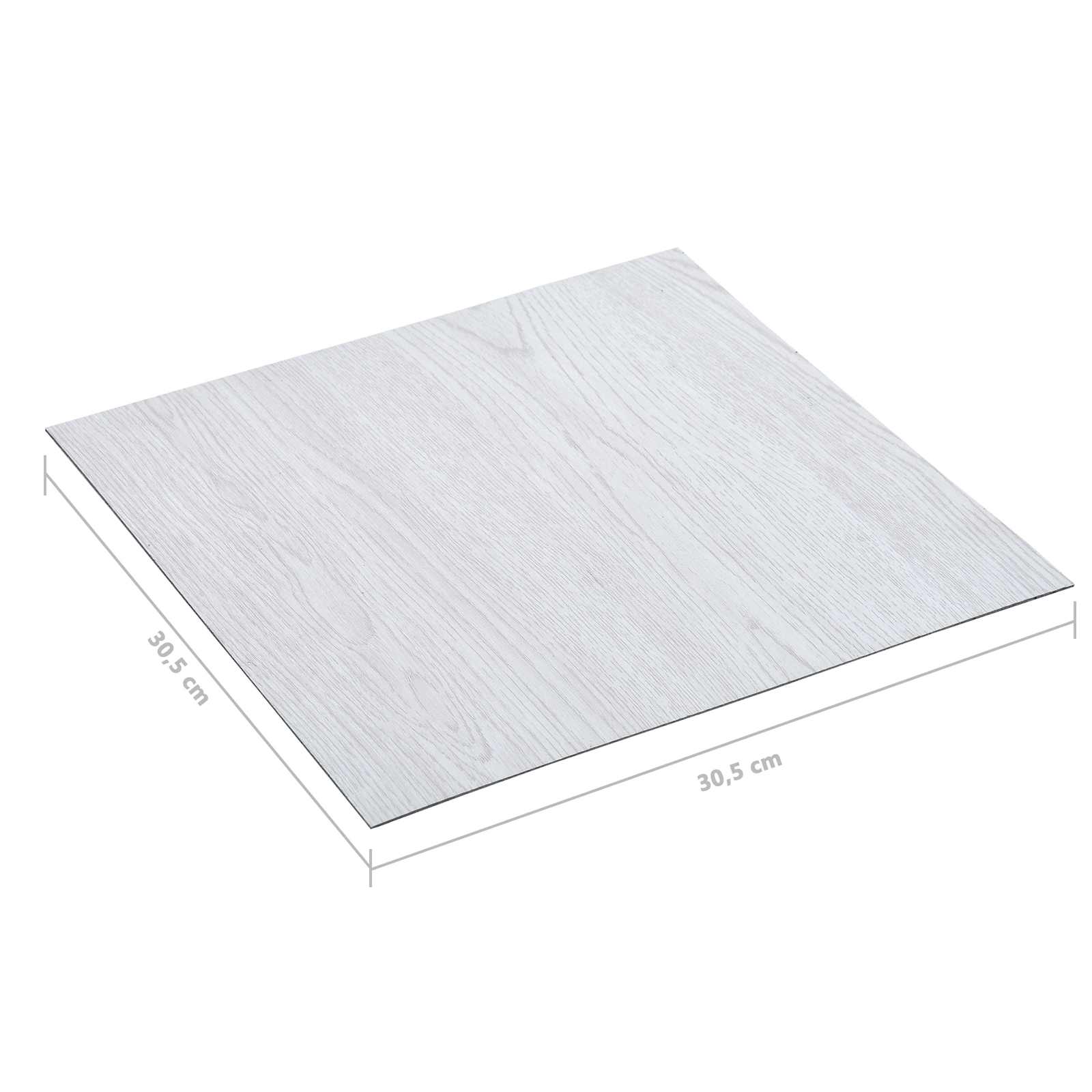 Lattialankut 5,11 M² 55 Pcs Polyvinyylikloridi Valkoinen Puu