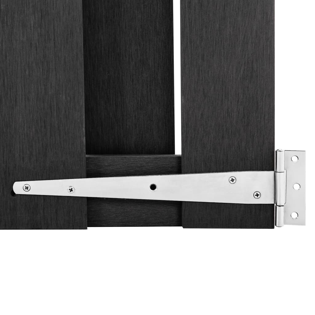 Puutarhaportti Wpc 100X60 Cm Harmaa