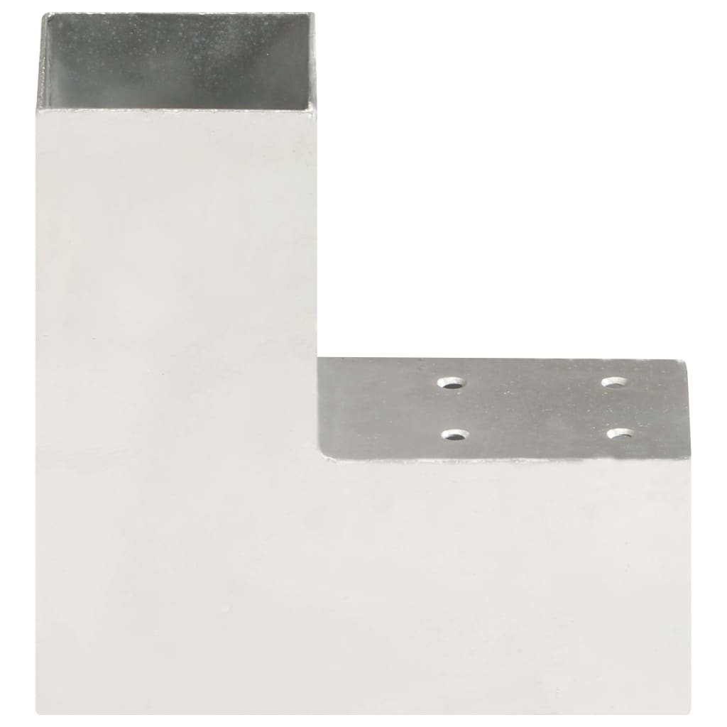 Tolppaliittimet 4 Kpl L-Muoto Galvanoitu Metalli 71X71 Mm