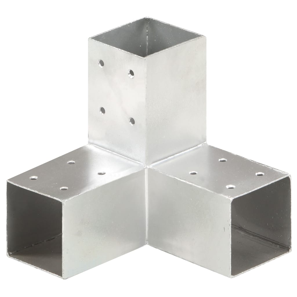 Tolppaliittimet 4 Kpl Y-Muoto Galvanoitu Metalli 71X71 Mm
