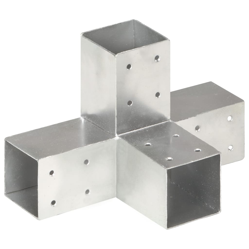Tolppaliitin X-Muoto Galvanoitu Metalli 71X71 Mm