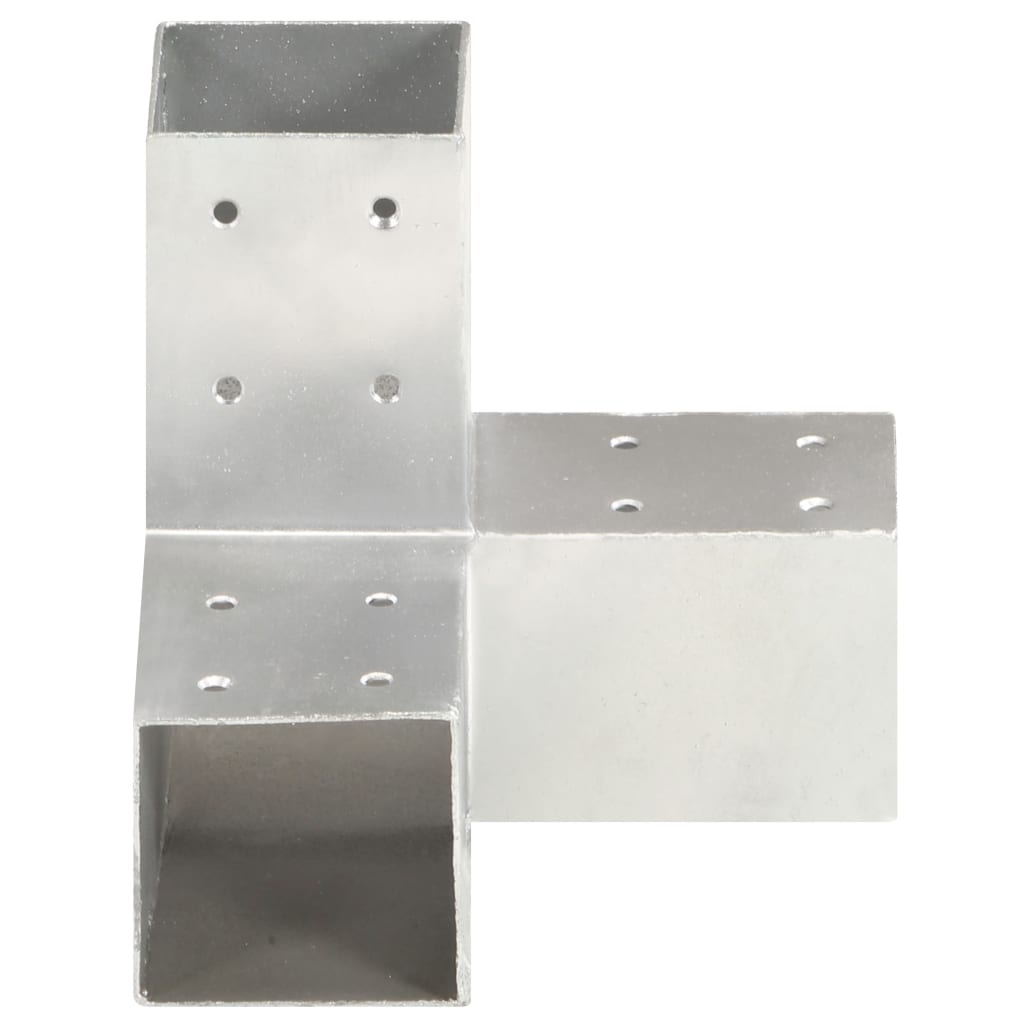 Tolppaliittimet 4 Kpl Y-Muoto Galvanoitu Metalli 81X81 Mm