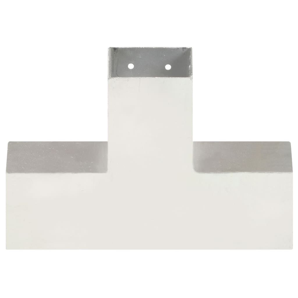 Tolppaliittimet 4 Kpl X-Muoto Galvanoitu Metalli 81X81 Mm