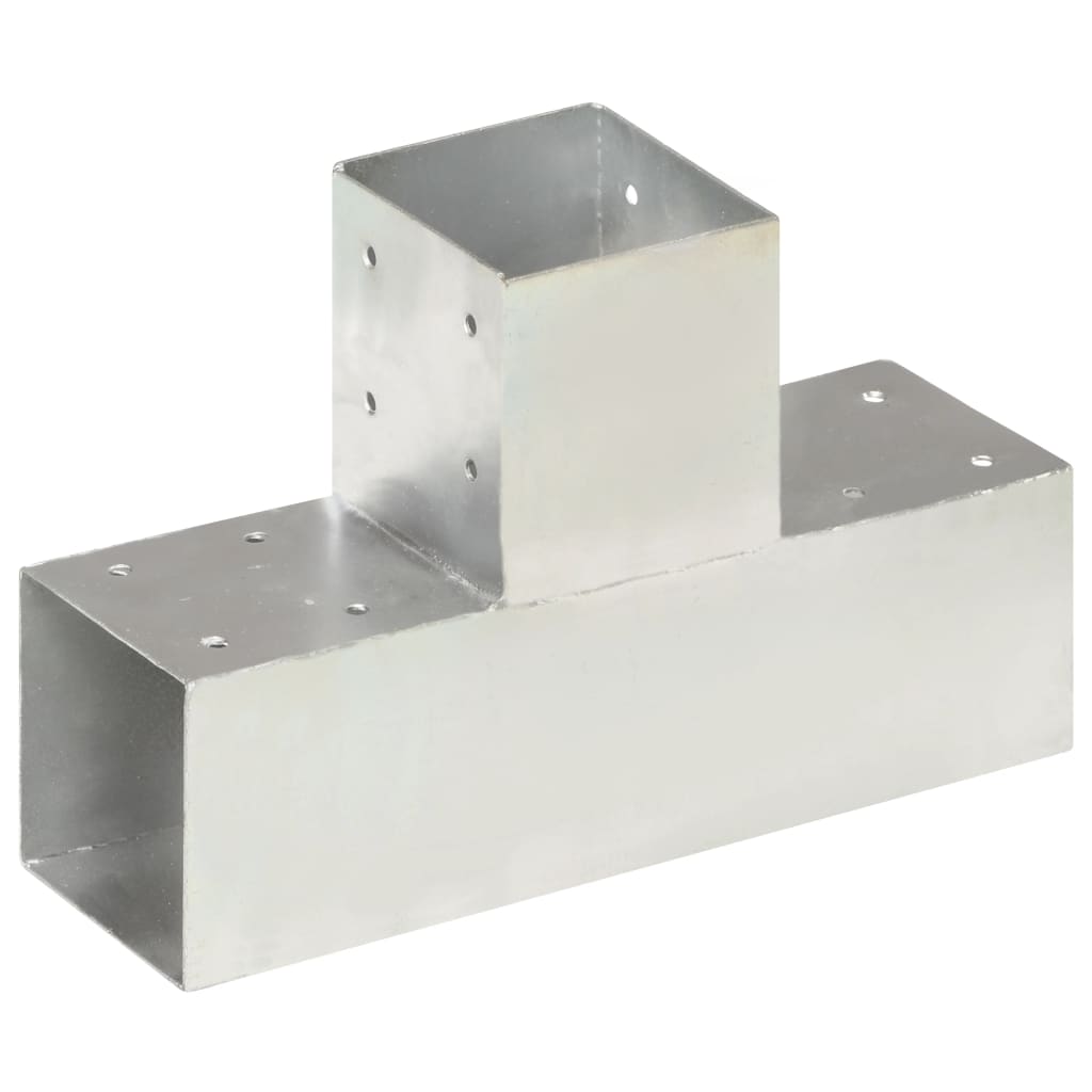 Tolppaliittimet 4 Kpl T-Muoto Galvanoitu Metalli 91X91 Mm