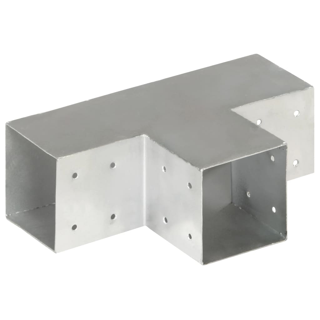 Tolppaliittimet 4 Kpl T-Muoto Galvanoitu Metalli 101X101 Mm