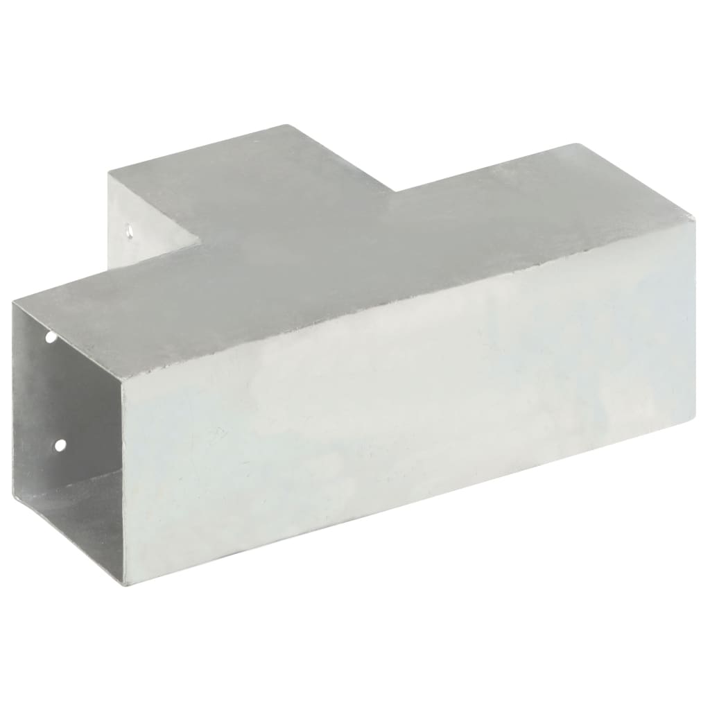 Tolppaliittimet 4 Kpl T-Muoto Galvanoitu Metalli 101X101 Mm