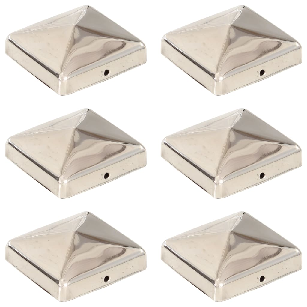 Pyramidin Muotoinen Aitatolpan Kärki 6 Kpl Teräs 71X71 Mm