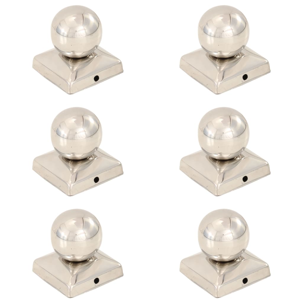 Pallon Muotoiset Tolpan Kärjet 6 Kpl Ruostumaton Teräs 71X71 Mm