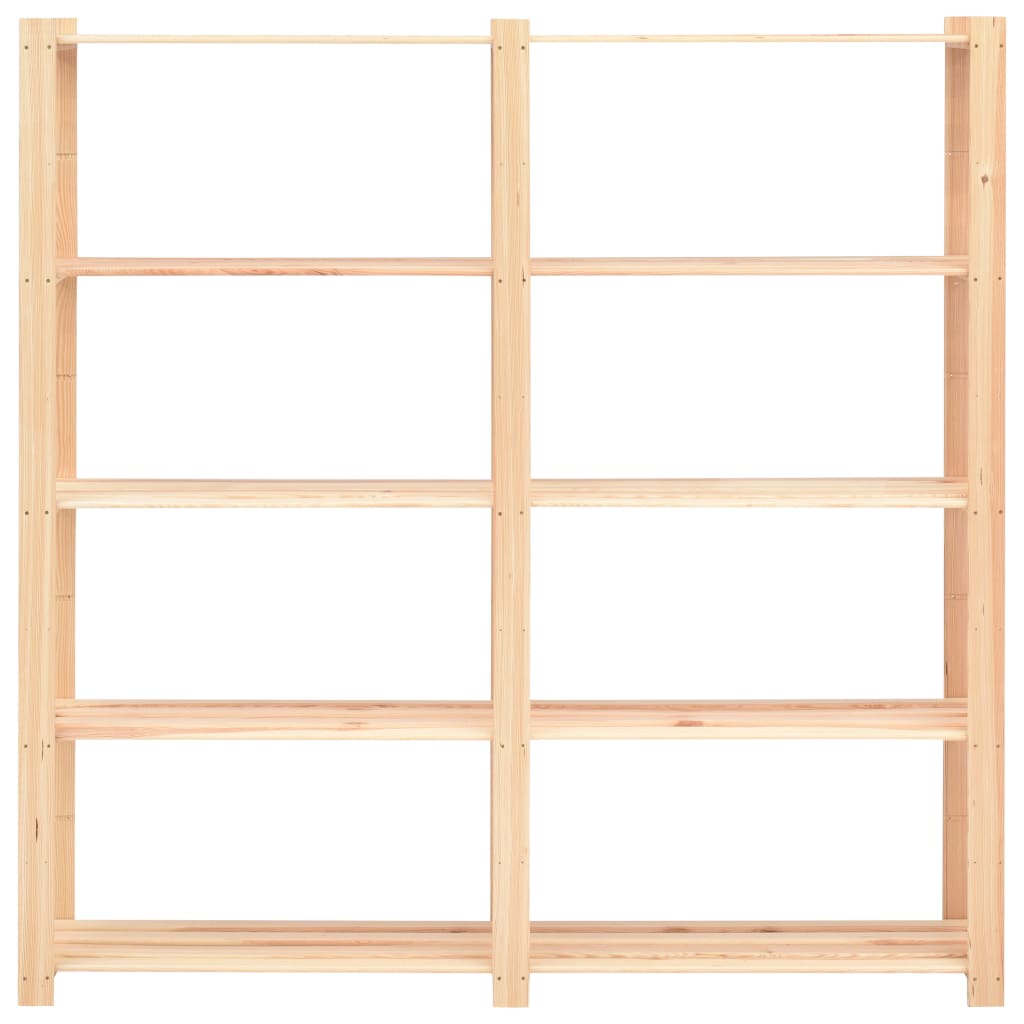 5-Kerroksiset Varastohyllyt 2Kpl 170X38X170Cm Täysi Mänty 500Kg