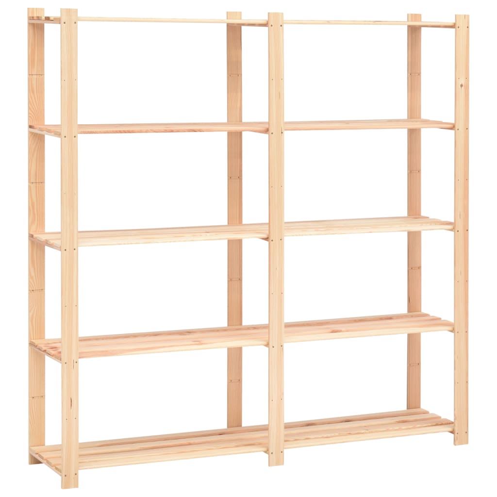 5-Kerroksiset Varastohyllyt 10 Kpl 170X38X170Cm Täysmänty 500Kg
