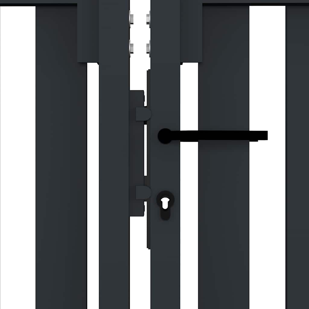 Kaksoisoviaitaportti Teräs 300X125 Cm Antrasiitti