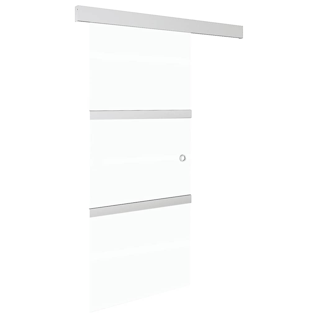 Liukuovi Esg-Lasi Ja Alumiini 90X212 Cm Hopea