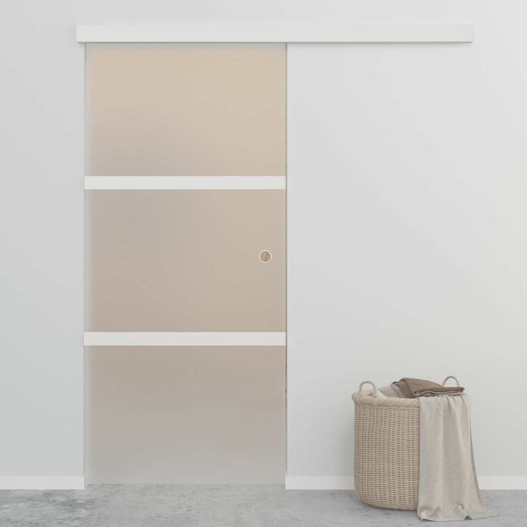 Liukuovi Esg-Lasi Ja Alumiini 90X212 Cm Hopea