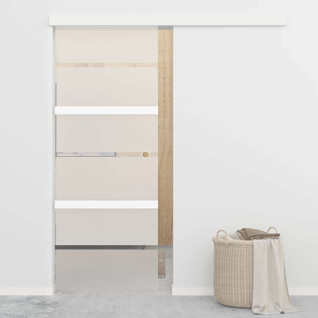 Liukuovi Esg-Lasi Ja Alumiini 76X212 Cm Hopea