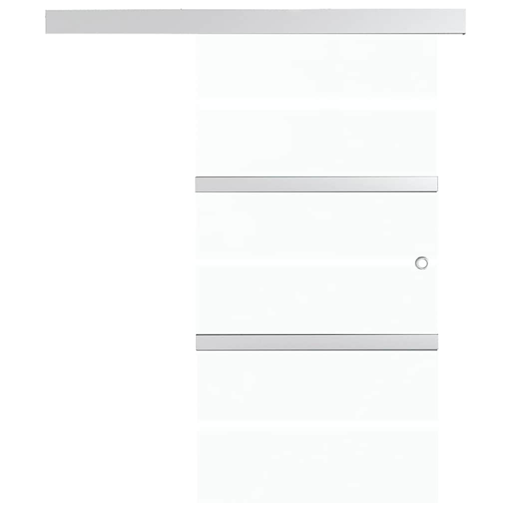Liukuovi Esg-Lasi Ja Alumiini 90X205 Cm Hopea
