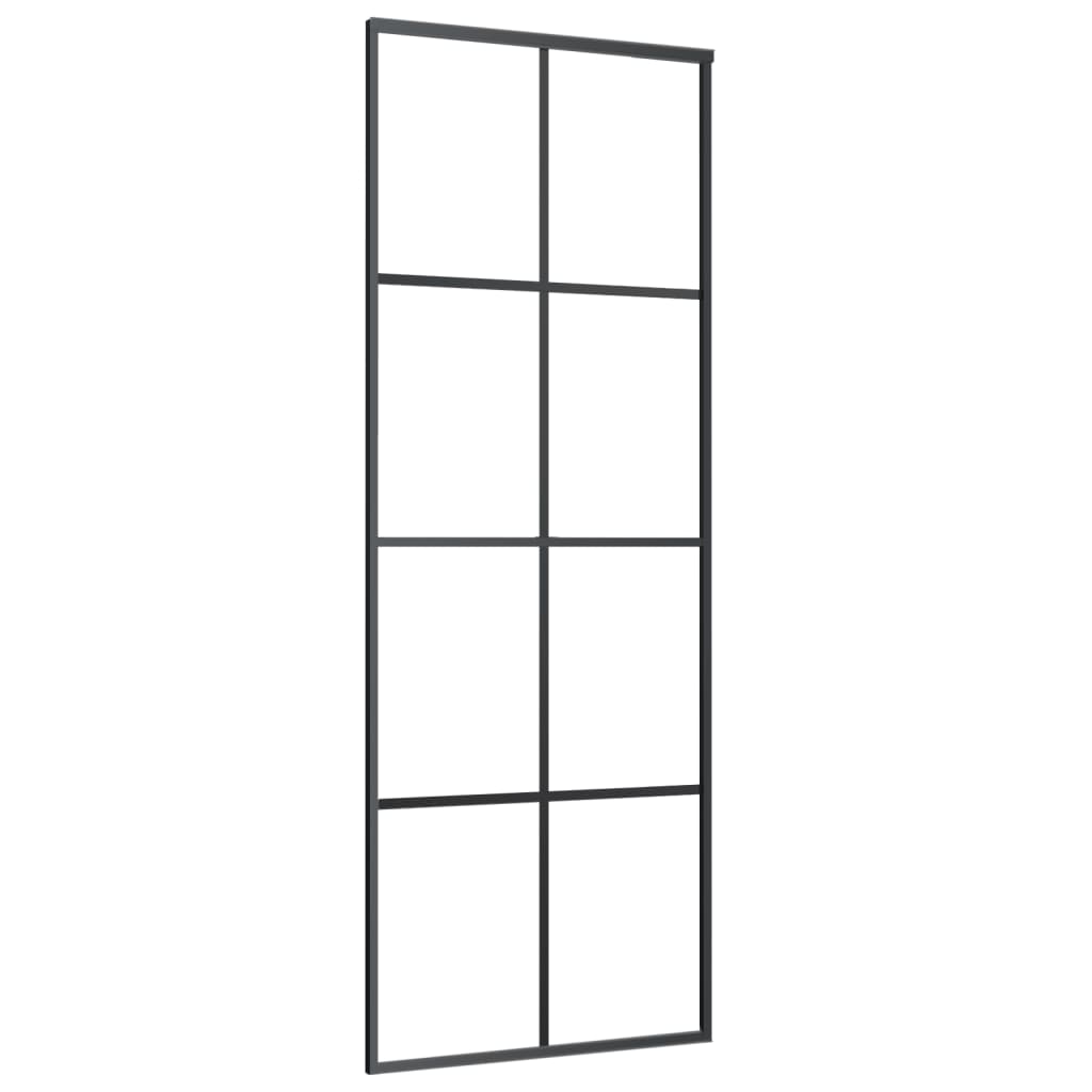Liukuovi Alumiini Ja Esg-Lasi 76X205 Cm Musta