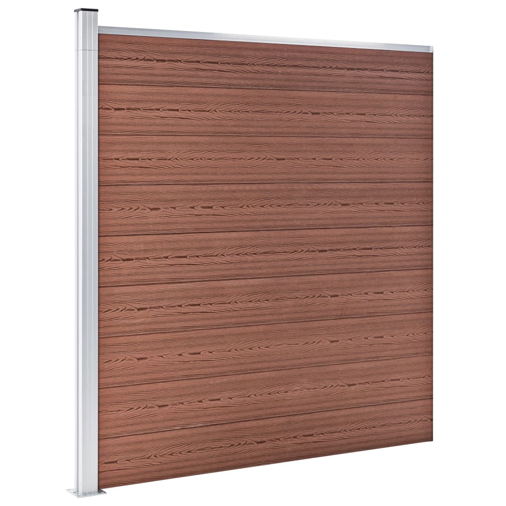 Aitasarja 6 Paneelia + 1 Vinopaneeli Wpc 1138X186 Cm Ruskea