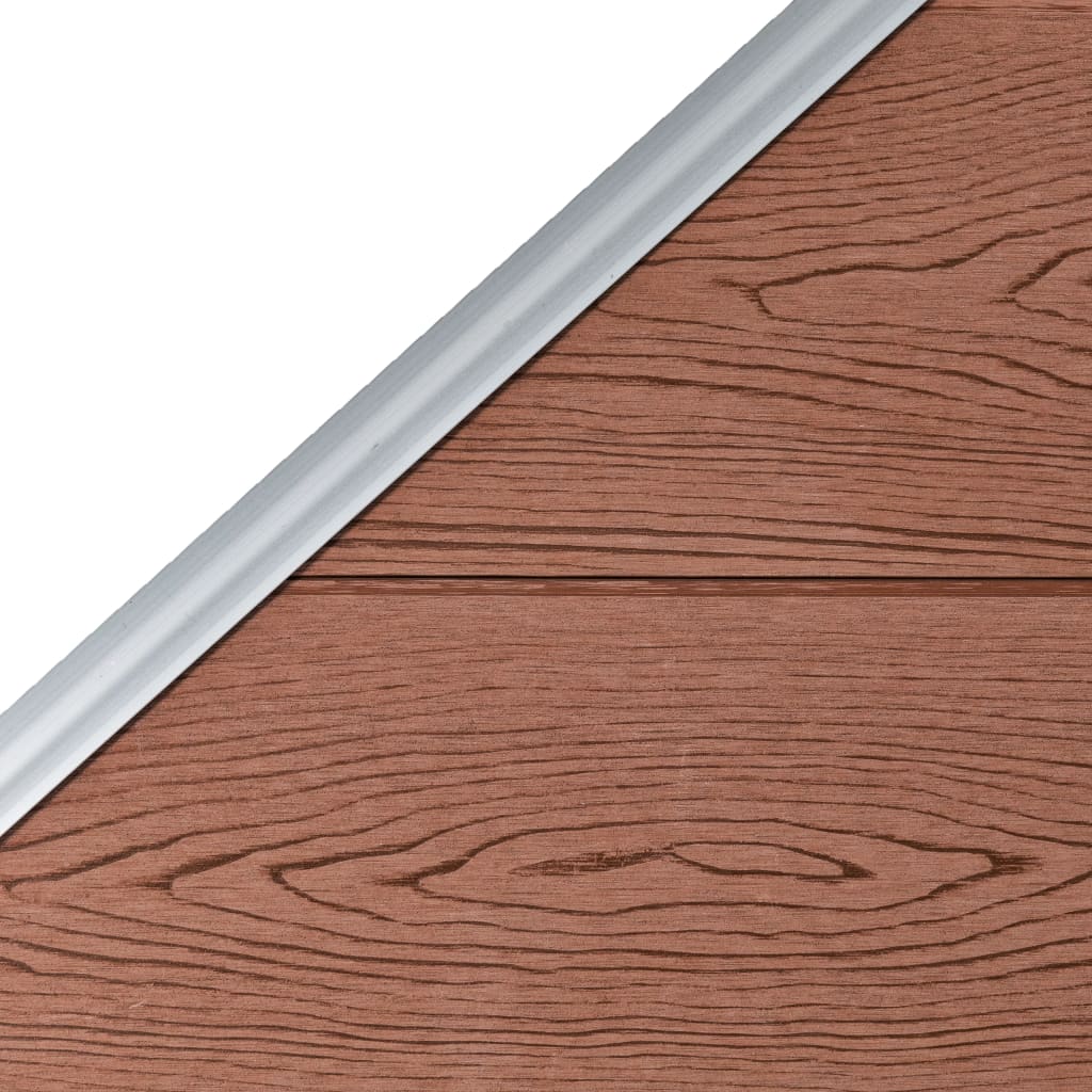 Aitasarja 1 Neliöpaneeli + 1 Vinopaneeli Wpc 273X186 Cm Ruskea