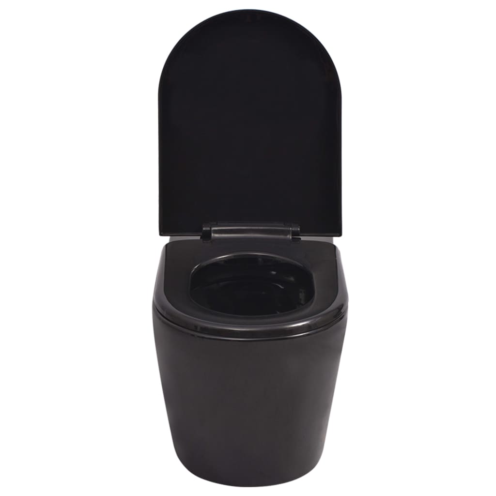 Seinään Kiinnitettävä Wc Piilotettu Säiliö Keraaminen Musta