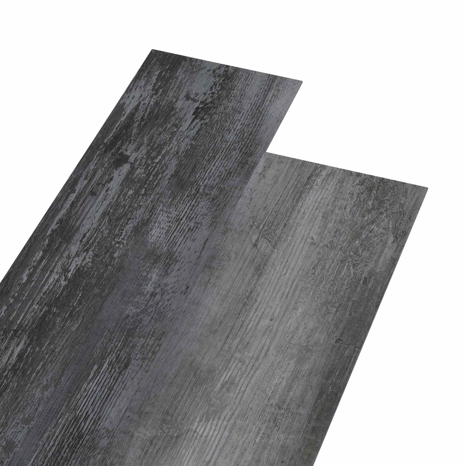 Itsekiinnittyvä Lattialauta 32 Pcs Kiiltävä Harmaa 4,46 M²