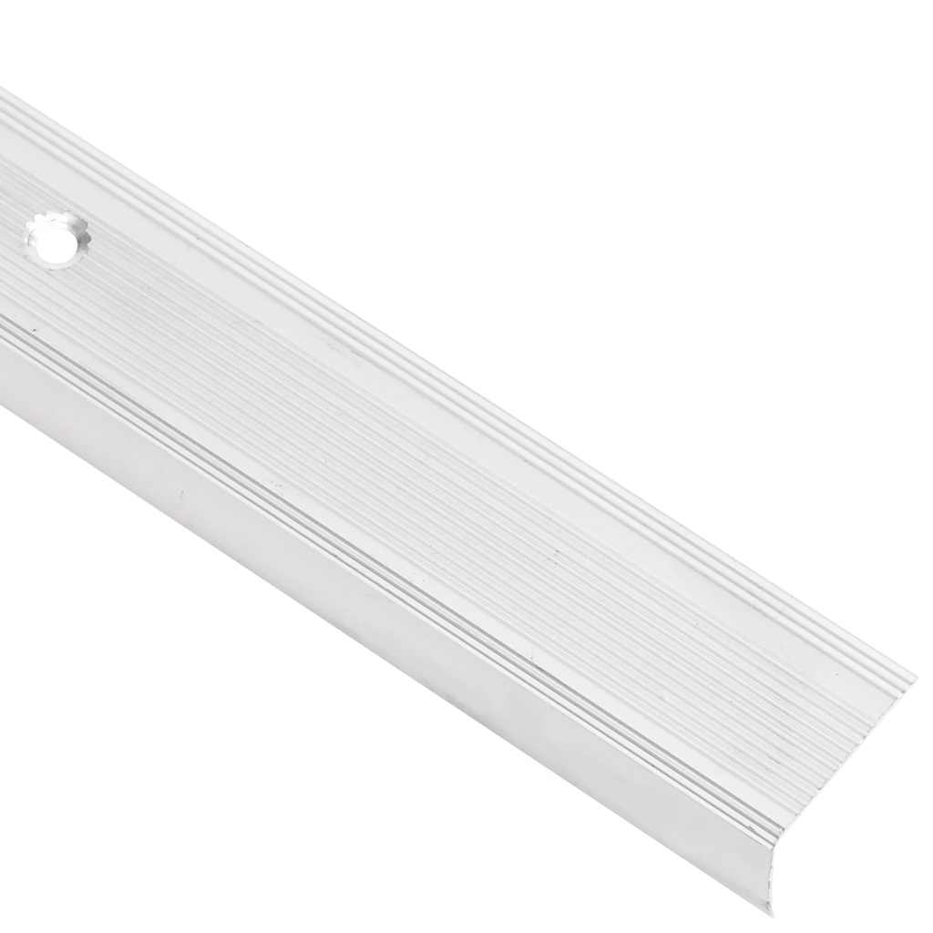 Portaikon Suojukset L-Muotoiset 15 Kpl Alumiini 100 Cm Hopea