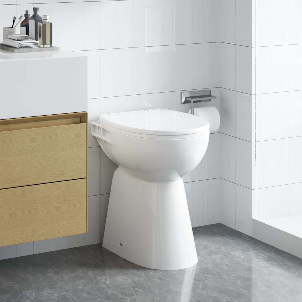 Reunaton Wc 7 Cm Lisäkorkeus, Pehmeä Sulkeutuminen, Valkoinen Keramiikka