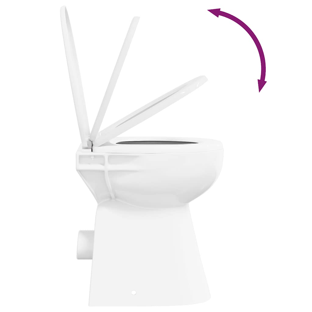 Reunaton Wc 7 Cm Lisäkorkeus, Pehmeä Sulkeutuminen, Valkoinen Keramiikka