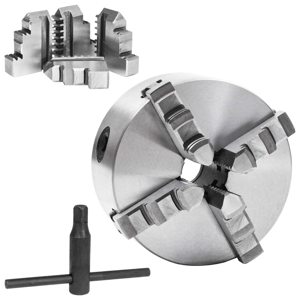 4-Leukainen Itsestään Keskittävä Sorvi-Istukka 125 Mm Teräs K12 125