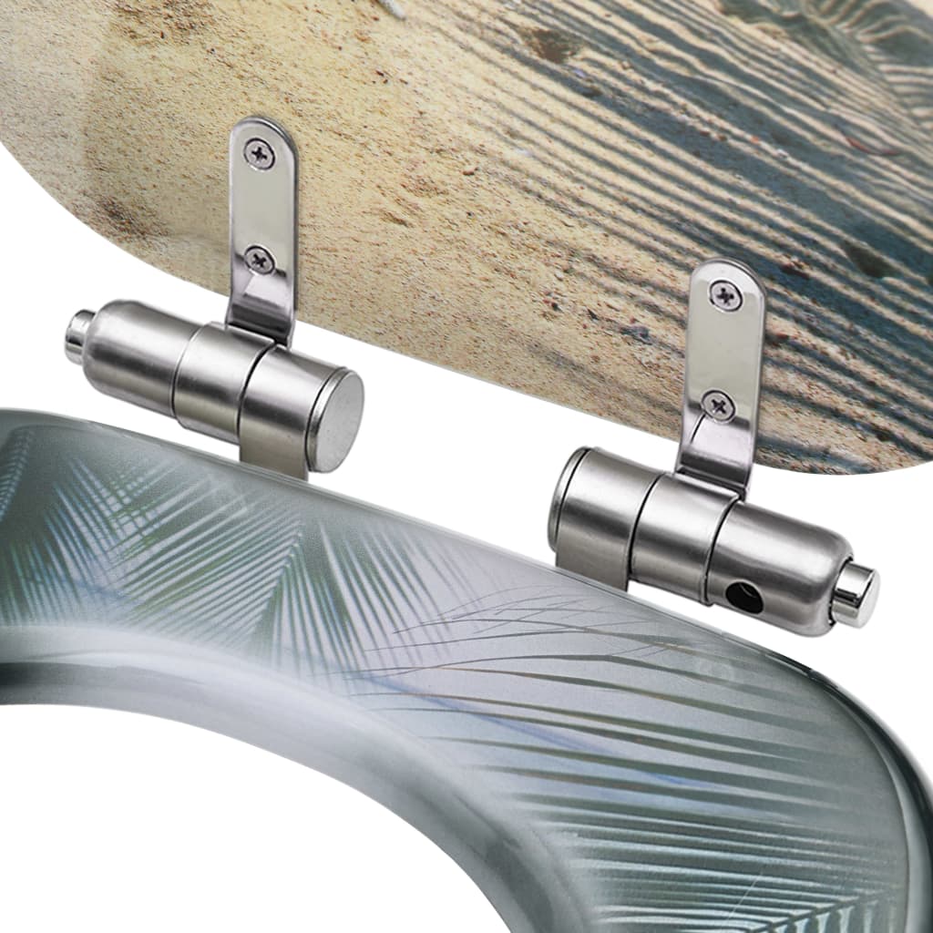 Wc-Istuin Soft Close -Kannella Mdf Rantakuosi