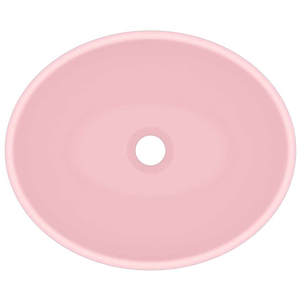 Ylellinen Pesuallas Ovaali Matta Pinkki 40X33 Cm Keraaminen