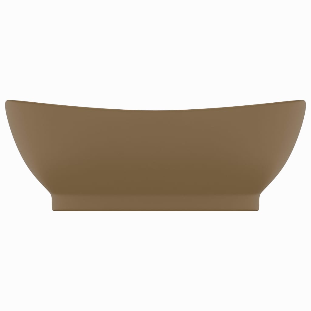 Ylellinen Pesuallas Ovaali Matta Kerma 58,5X39 Cm Keraami
