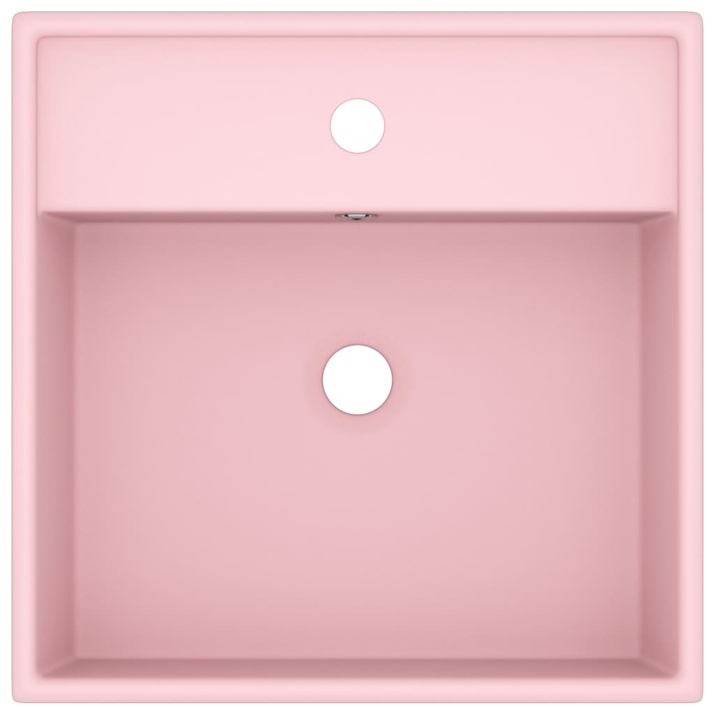Ylellinen Pesuallas Ylivuotoaukolla Pinkki 41X41 Cm Keraami