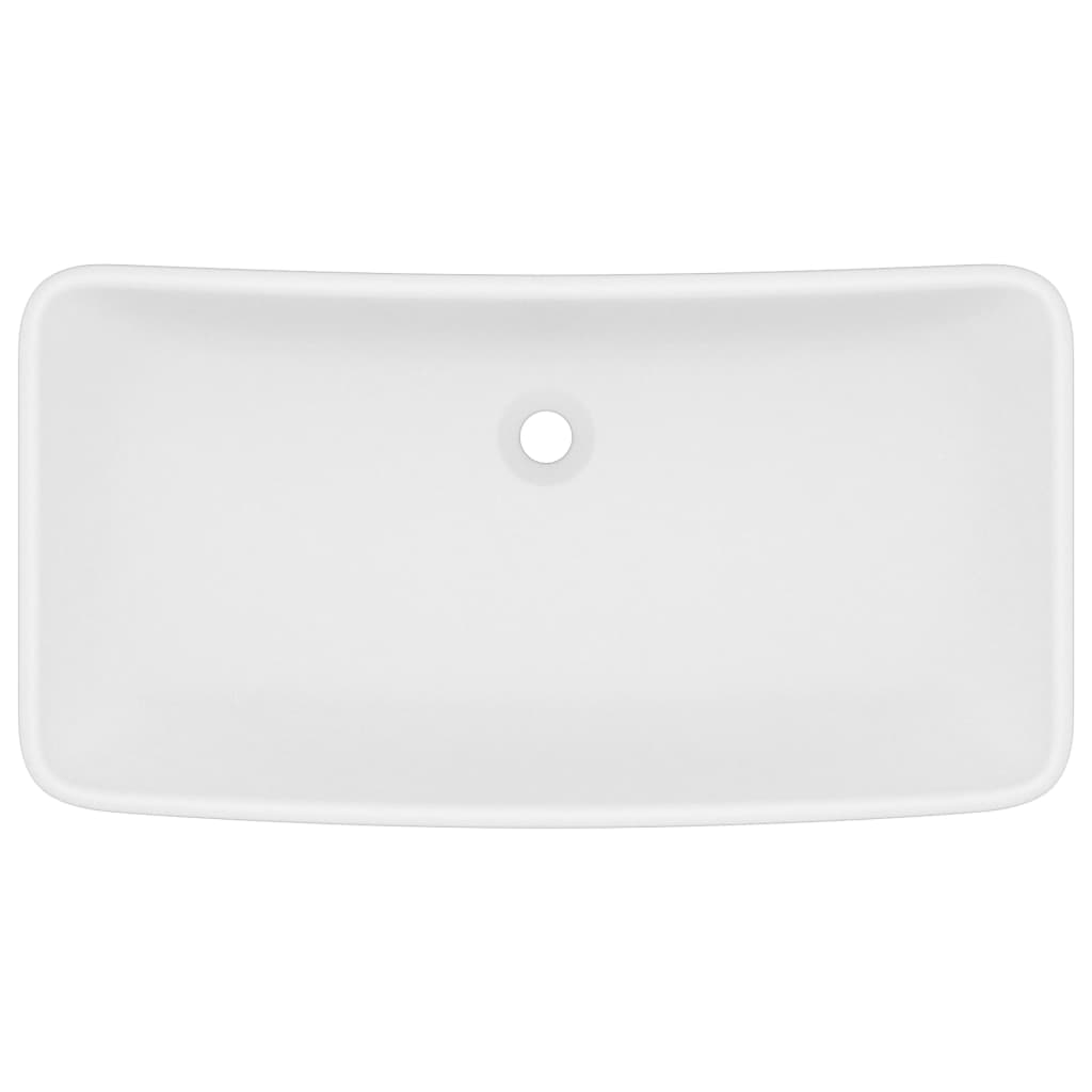 Ylellinen Pesuallas Suorakaide Matta Valkoinen 71X38 Cm Keraami