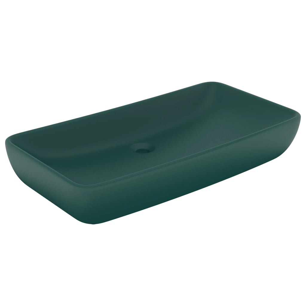 Ylellinen Pesuallas Suorakaide Matta Tummanvihreä 71X38 Cm