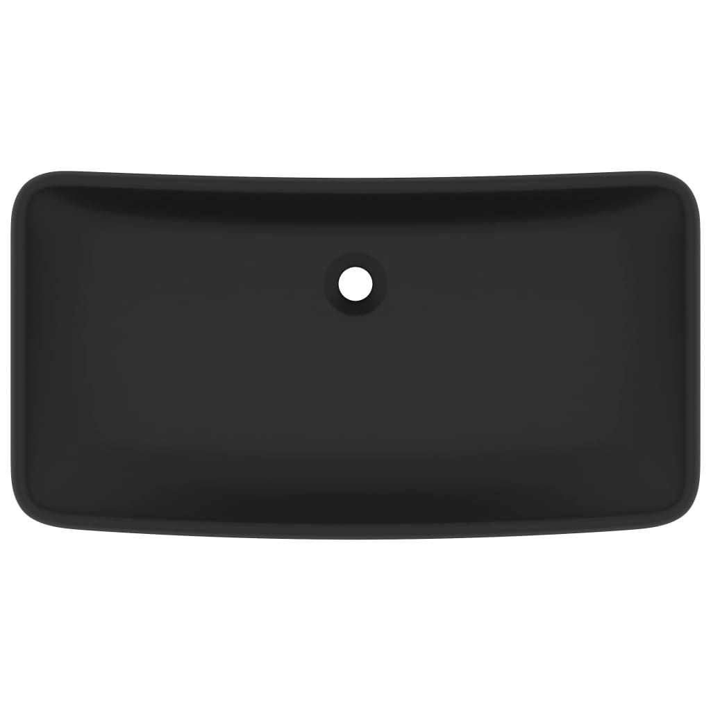 Ylellinen Pesuallas Suorakaide Matta Musta 71X38 Cm Keraami