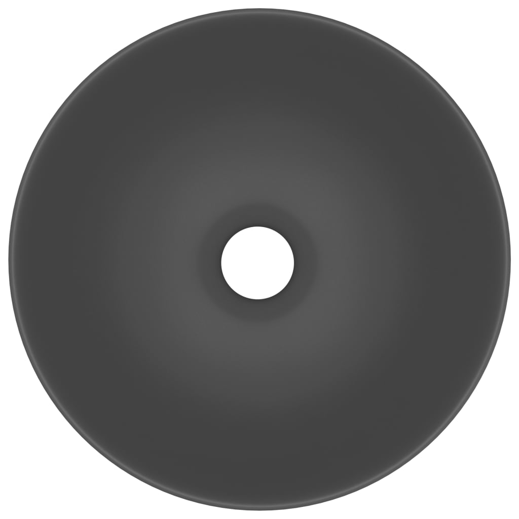 Kylpyhuoneen Pesuallas Keraaminen Tummanharmaa Pyöreä