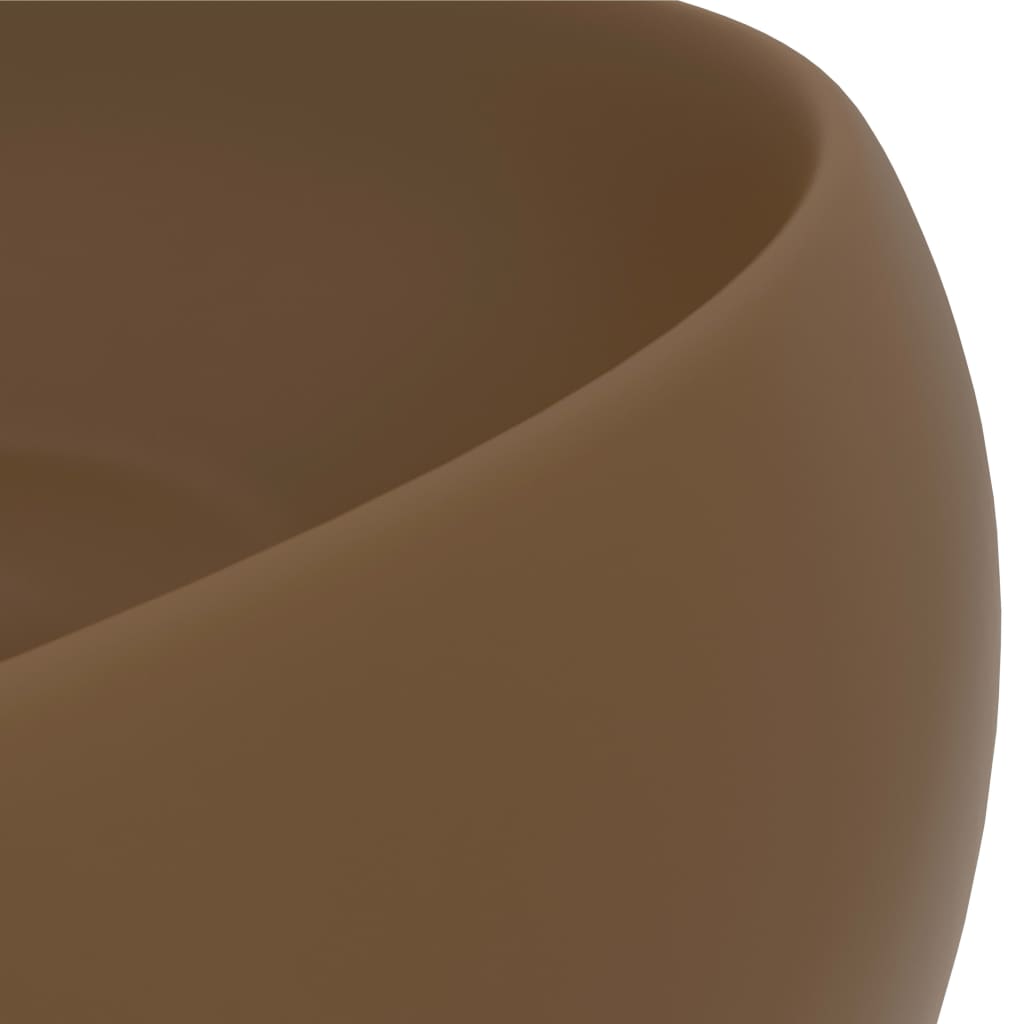 Ylellinen Pesuallas Pyöreä Matta Kerma 40X15 Cm Keraami