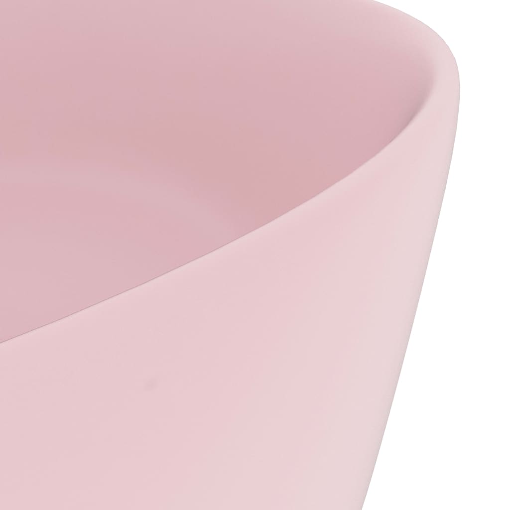 Ylellinen Pesuallas Pyöreä Matta Pinkki 40X15 Cm Keraamiikka