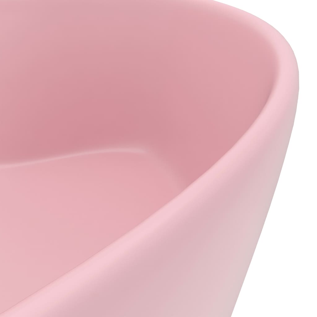 Ylellinen Pesuallas Ylivuodolla Mattapinkki 36X13 Cm Keraaminen