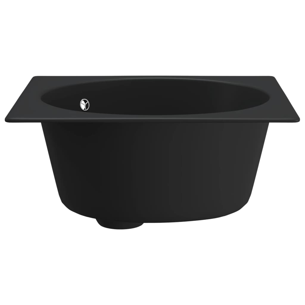 Keittiön Tiskiallas Ylivuotoreiällä Graniitti