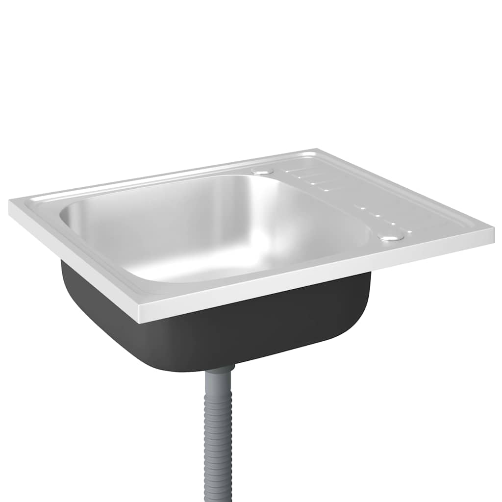 Tiskiallas Viemärisarjalla Hopea 600X500X155 Mm Ruostum. Teräs