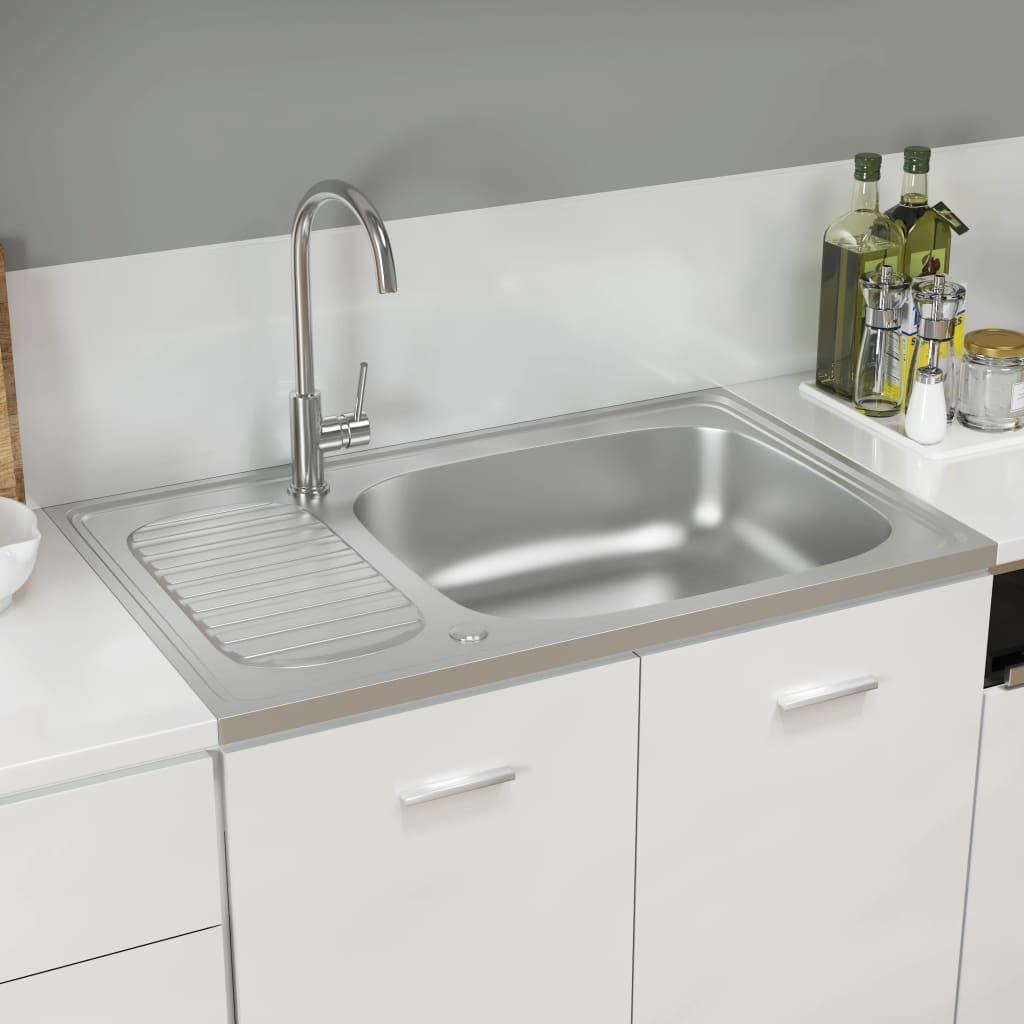 Tiskiallas Viemärisarjalla Hopea 800X500X155 Mm Ruostum. Teräs