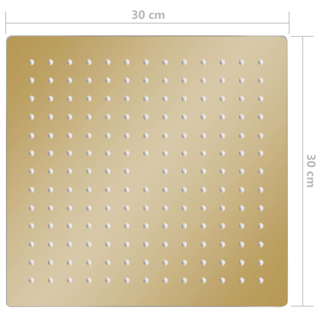 Sade Suihkupää Ruostumaton Teräs 30X0 Cm Neliö Kulta