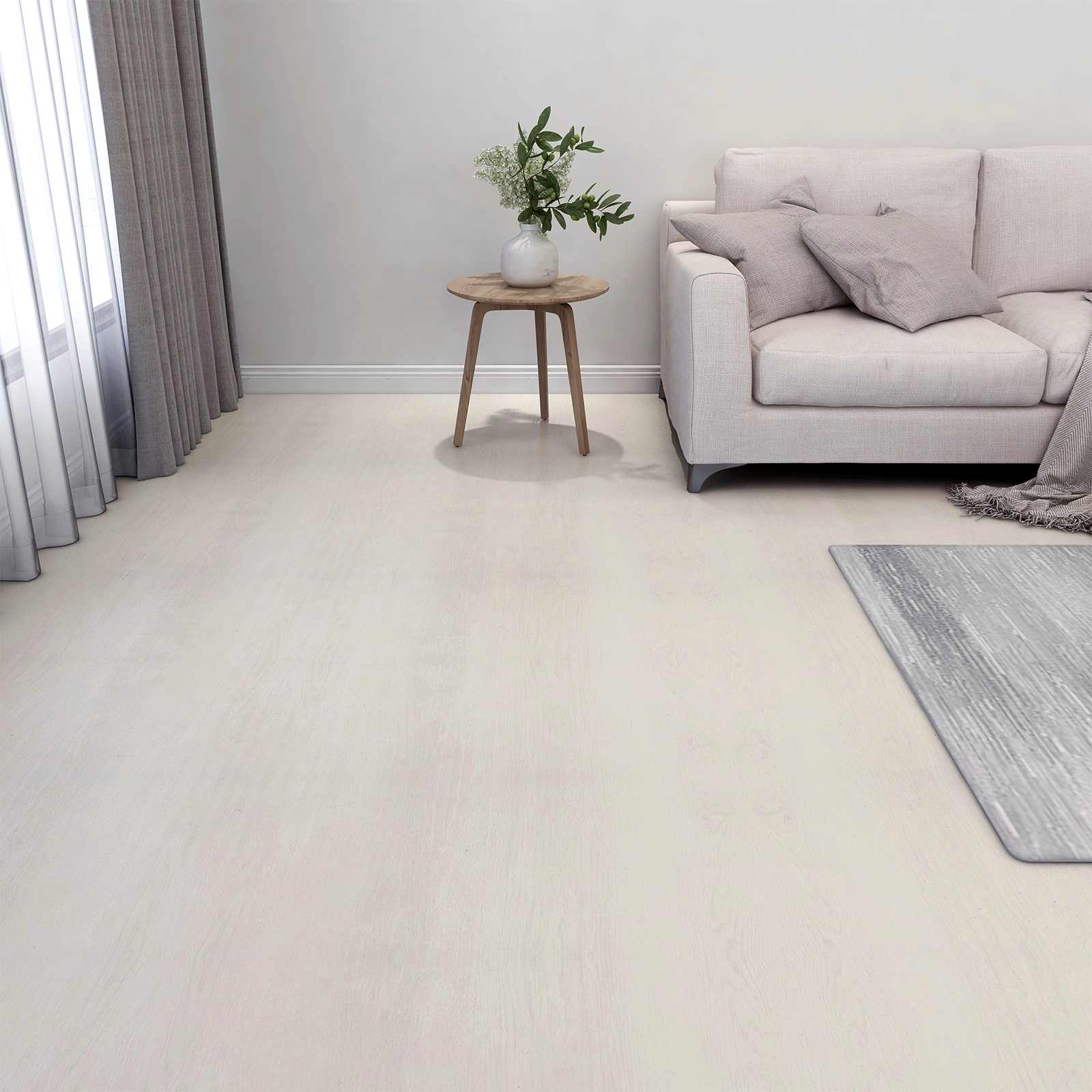 Lattialankut 5,11 M² 55 Pcs Polyvinyylikloridi Vaaleanbeige