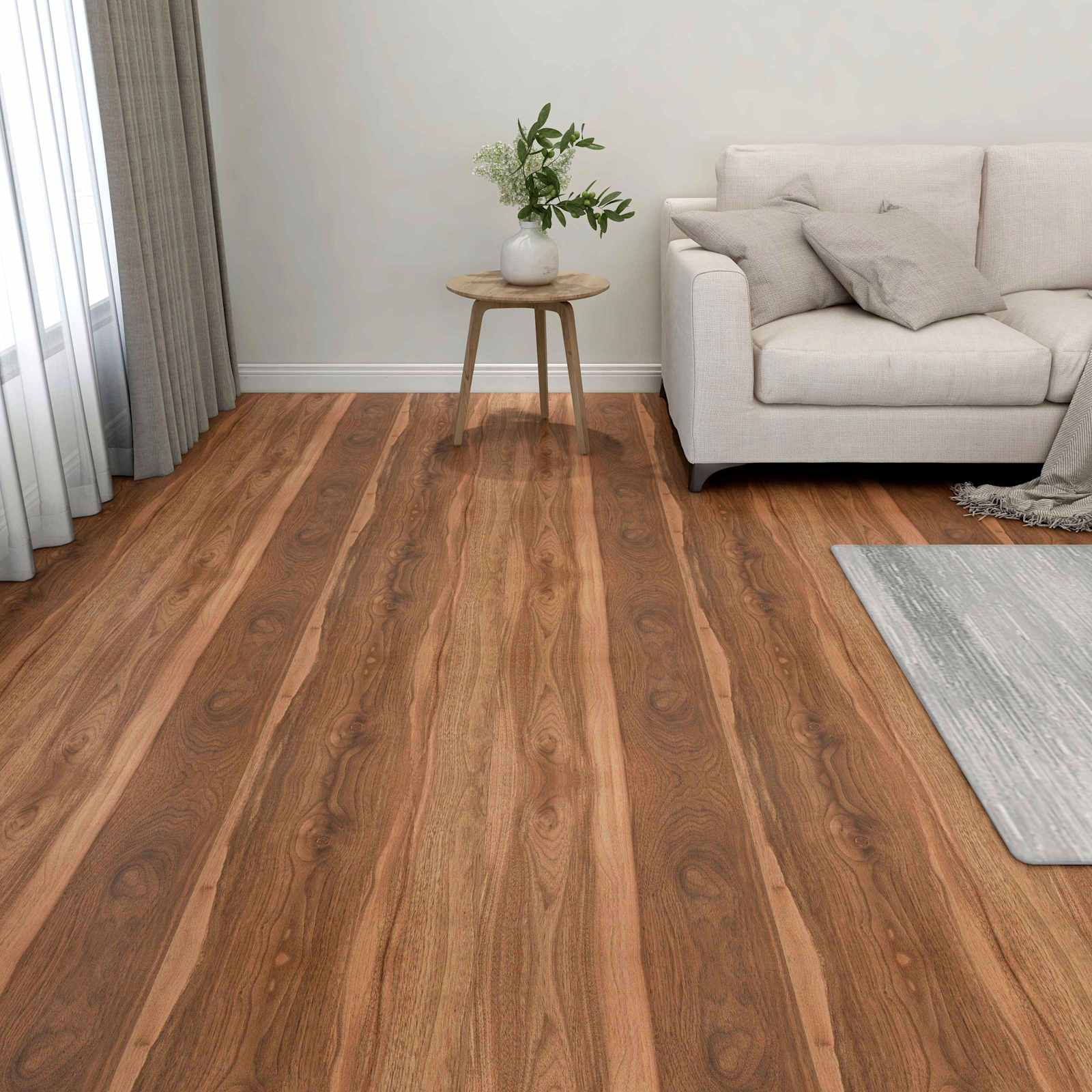 Lattialankut 5,11 M² 55 Pcs Polyvinyylikloridi Tumma Puu