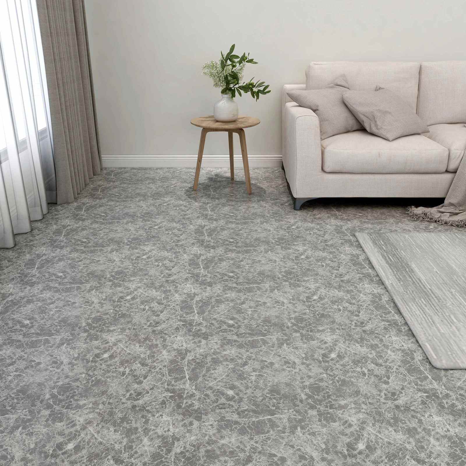Lattialankut 5,11 M² 55 Pcs Polyvinyylikloridi Harmaa