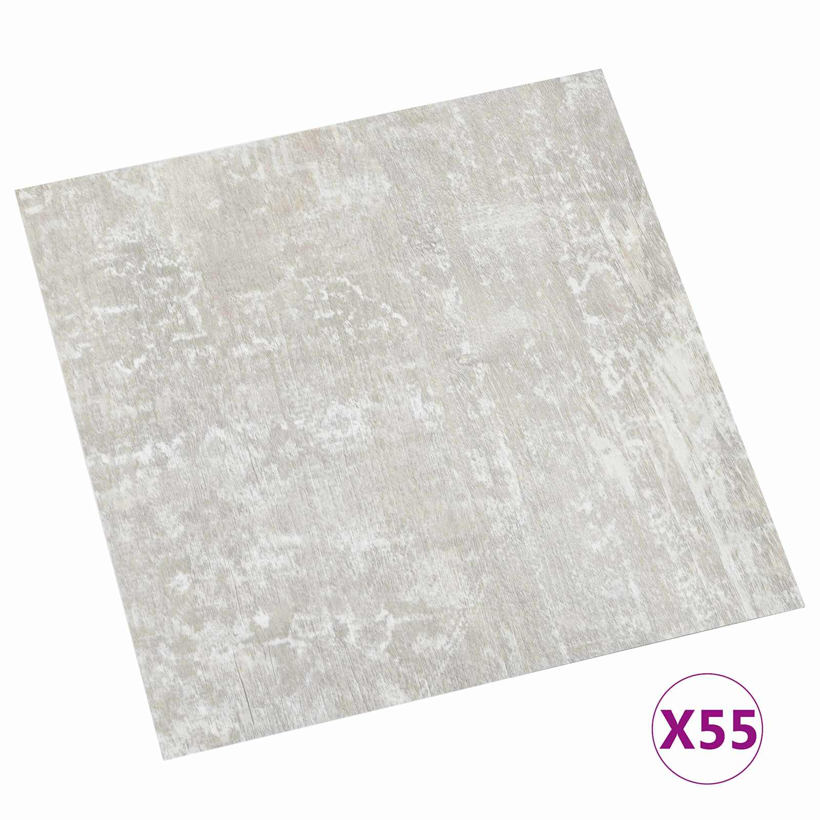 Lattialankut 5,11 M² 55 Pcs Polyvinyylikloridi Valkoinen Ja Puu